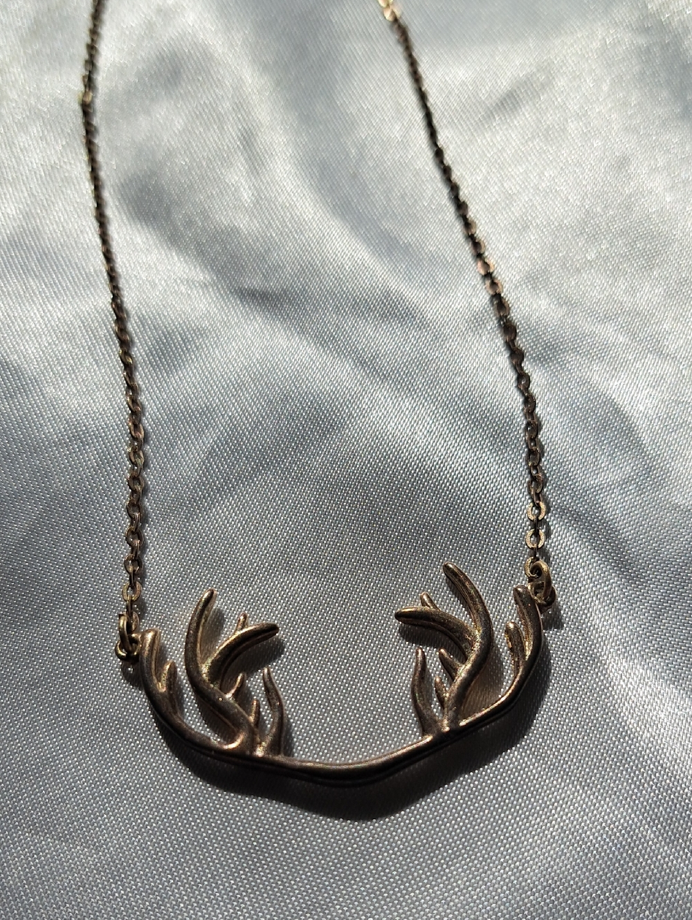 925 Silver Antler Pendant Necklace - Women Jewelry